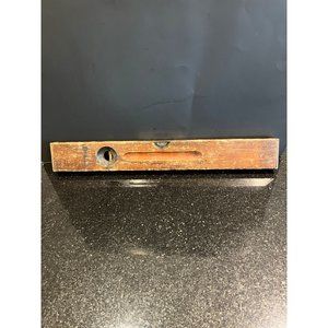 Vintage Stanley No. 3 Adjustable Carpenter's Level Cherry Wood and Brass Plates
